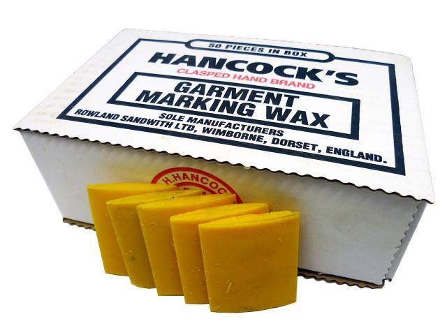 GARMENT MARKING WAX, BOX 50 (available in white, assorted, yellow, red, blue, black)flourescent blue & green & natural) - Tacura