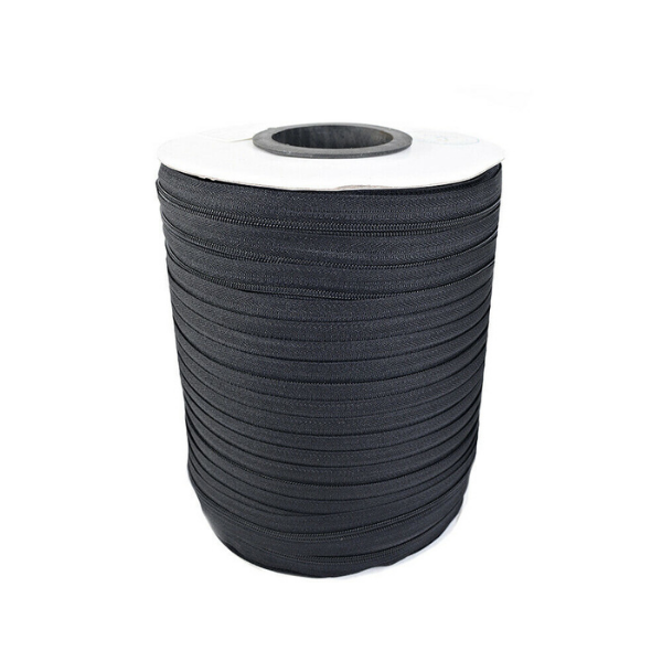 WYE ZIP #7 CONTINUOUS ZIPPING NYLON ZIPPER 200M BOBBIN - BLACK