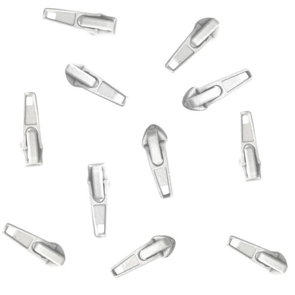 Wye Zip #5 Auto Lock Sliders Pack of 100 - White