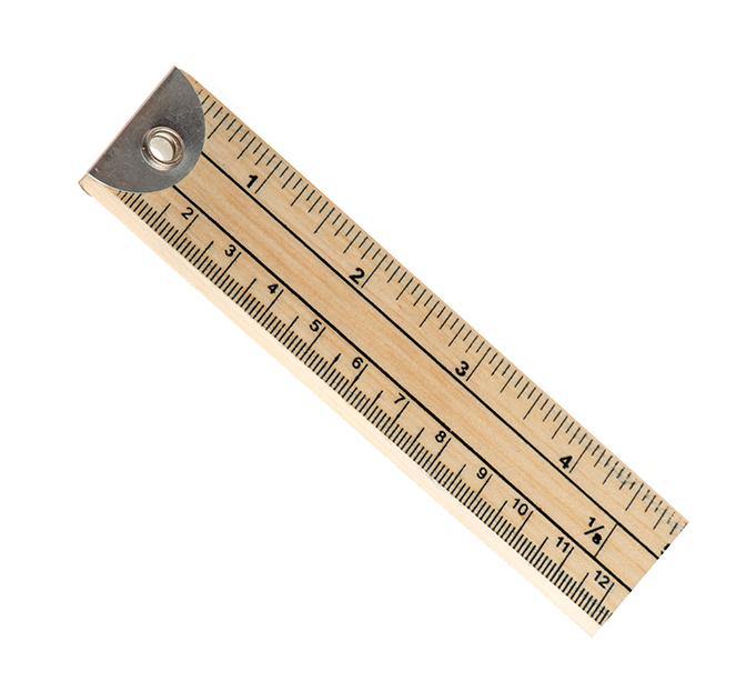 WOODEN RULER, DUAL MARKED (36"/1 metre) - Tacura