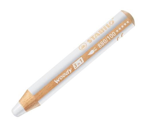 STABILO WHITE WOODY PENCIL PACK OF 5 - Tacura