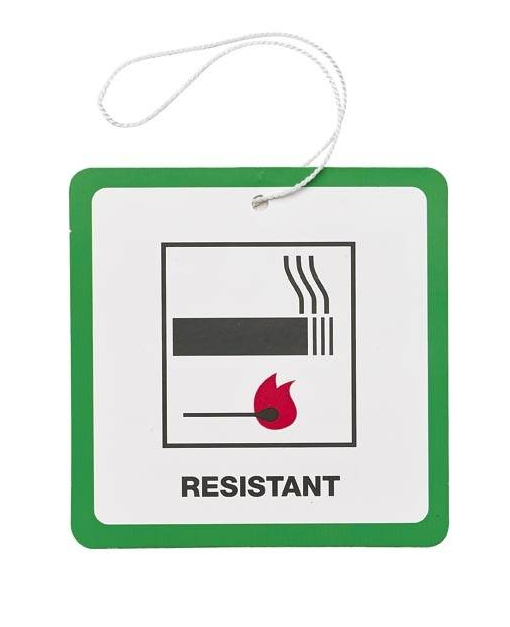 Fire Resistant Strung Swing Ticket DL7 (87mm x 87mm) - Tacura