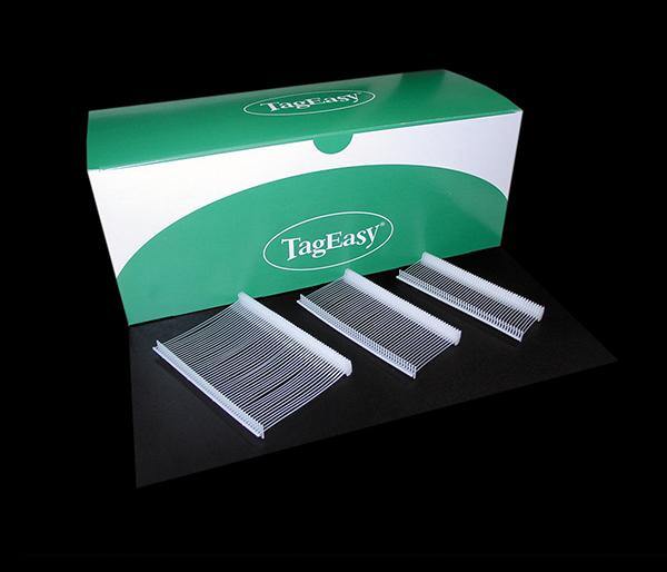 TAG EASY  STANDARD POLYPROPYLENE ATTACHMENTS, BOX 5,000 (20mm, 40mm & 65mm sizes) - Tacura